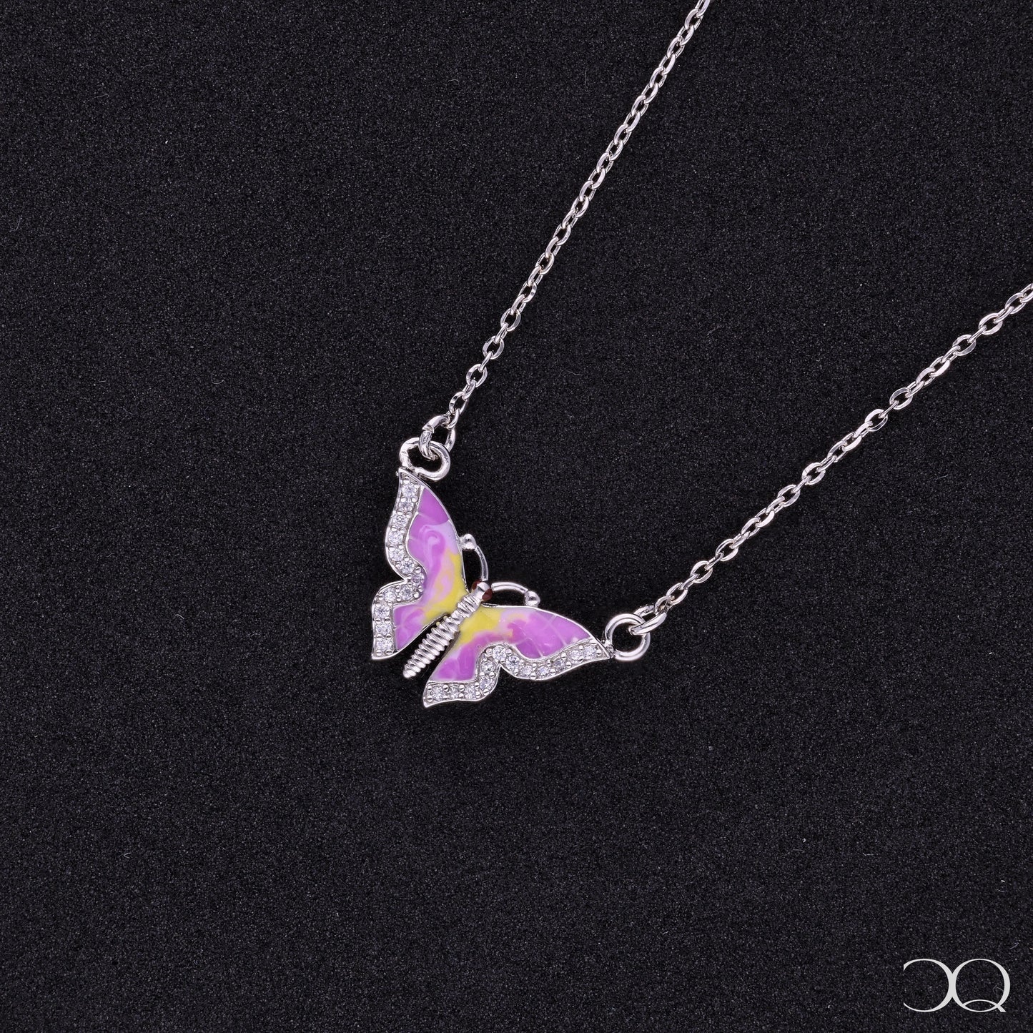 SERAPHINA BLUSH BUTTERFLY NECKLACE