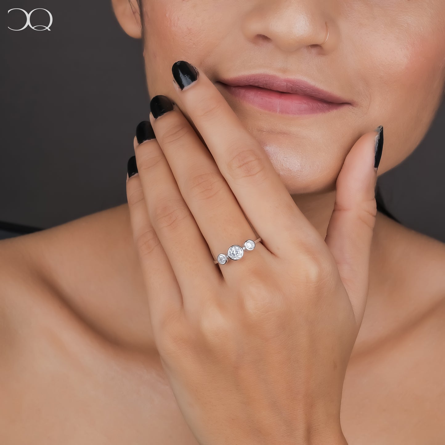 LUNA TRIO SOLITAIRE RING