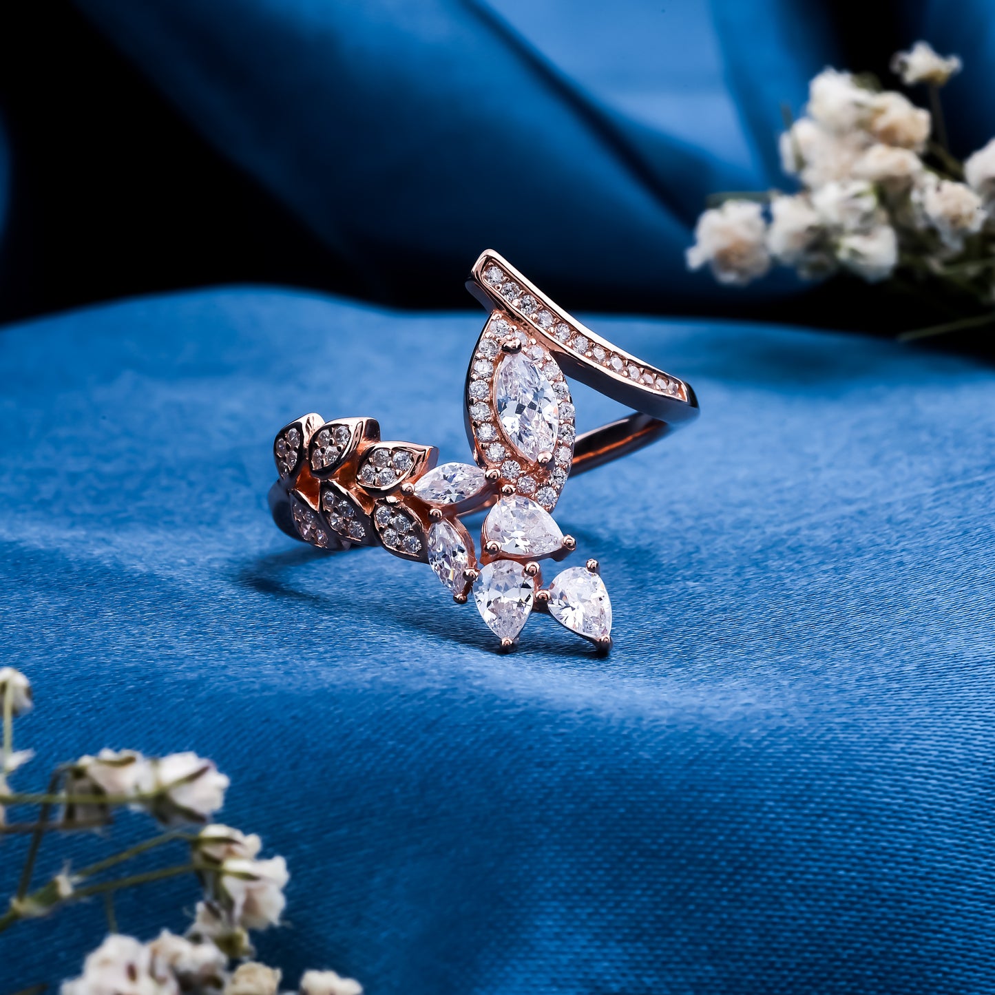 ELYSIAN LEAF STATEMENT RING