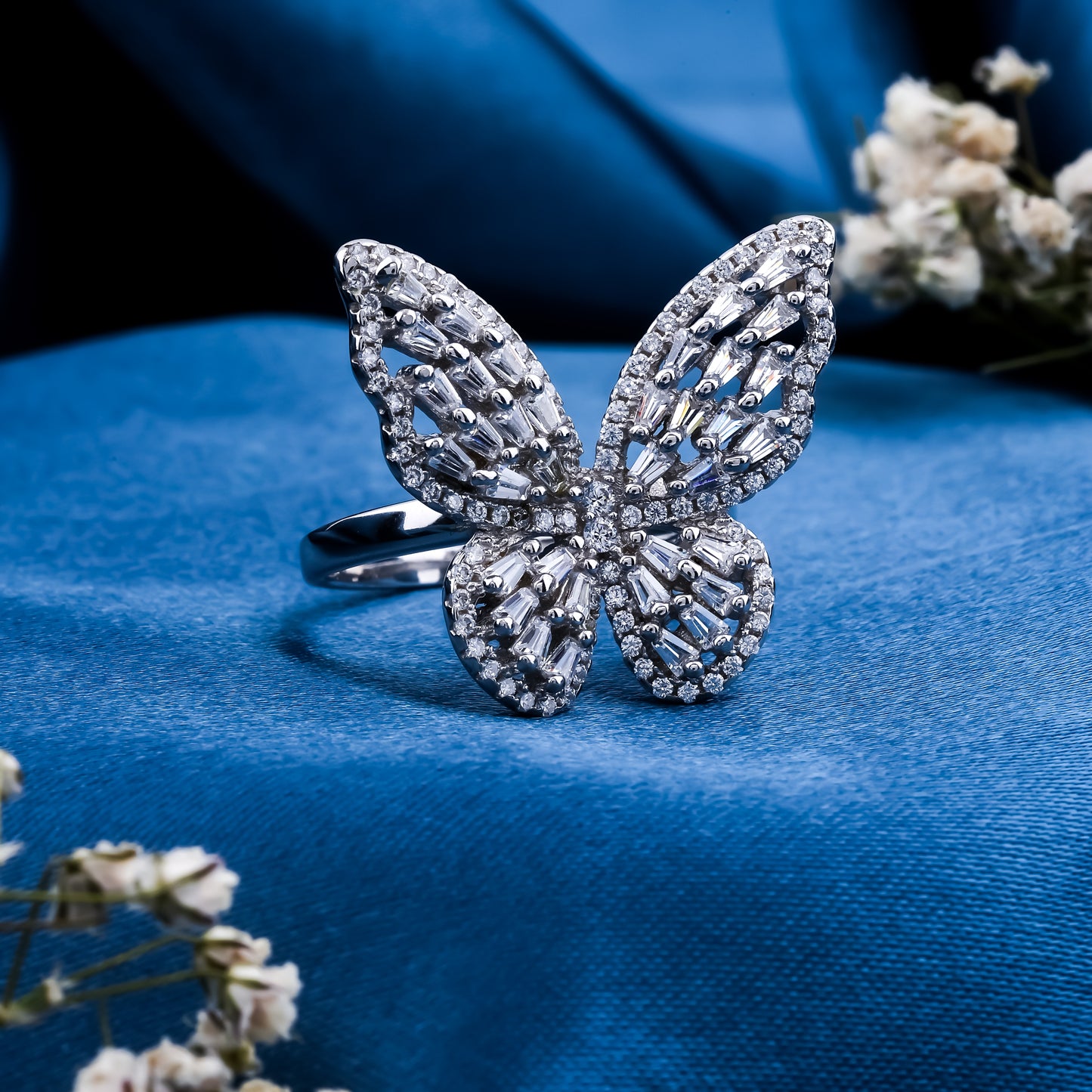 CELESTE BUTTERFLY BAGUETTE RING