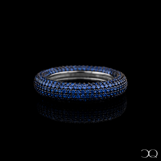 MIDNIGHT BLUE PAVÉ ETERNITY RING
