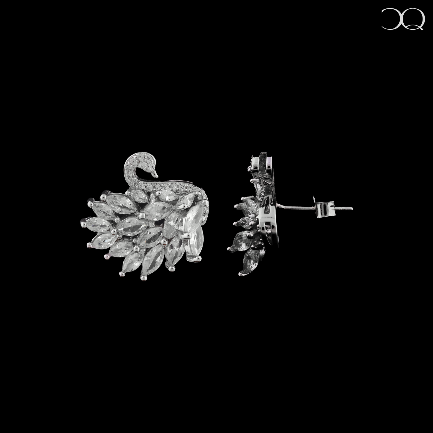 SWAN ELEGANCE STUD EARRINGS