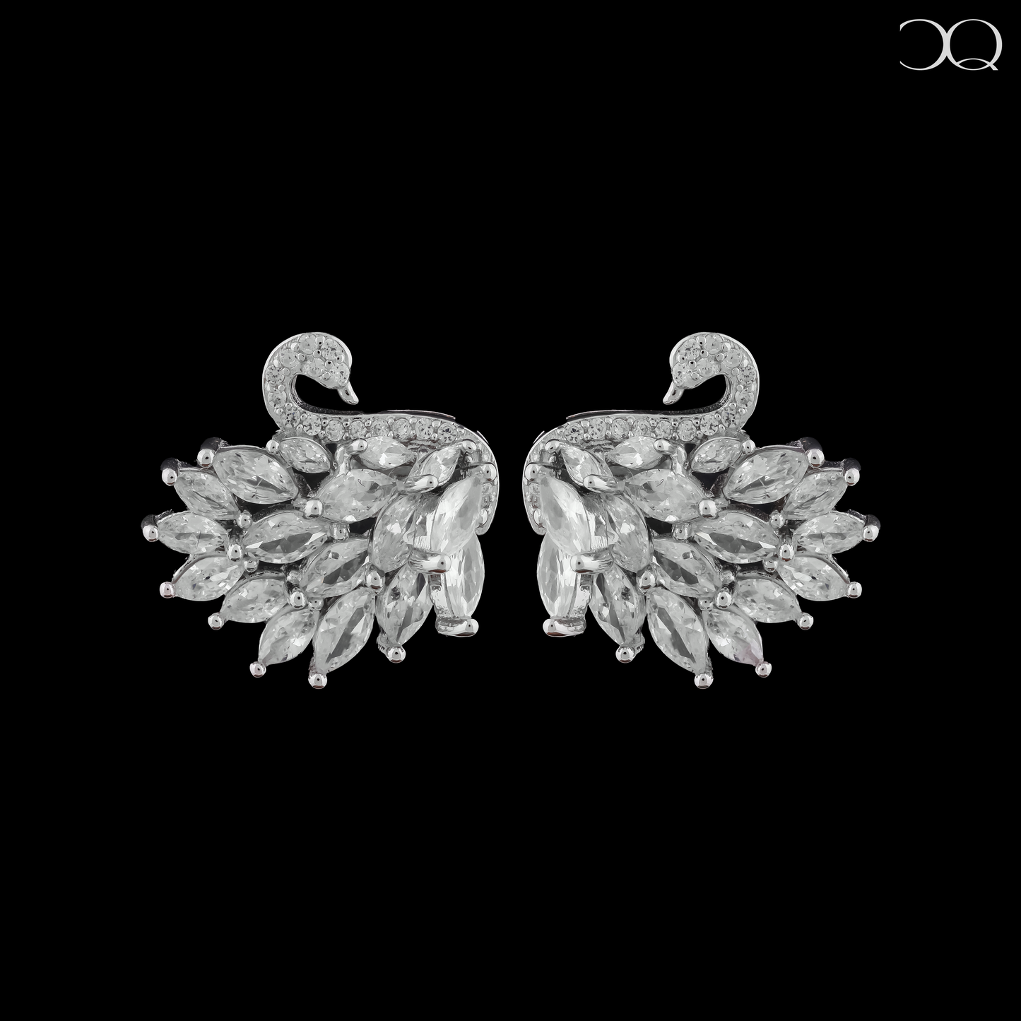 SWAN ELEGANCE STUD EARRINGS