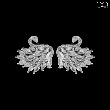 SWAN ELEGANCE STUD EARRINGS