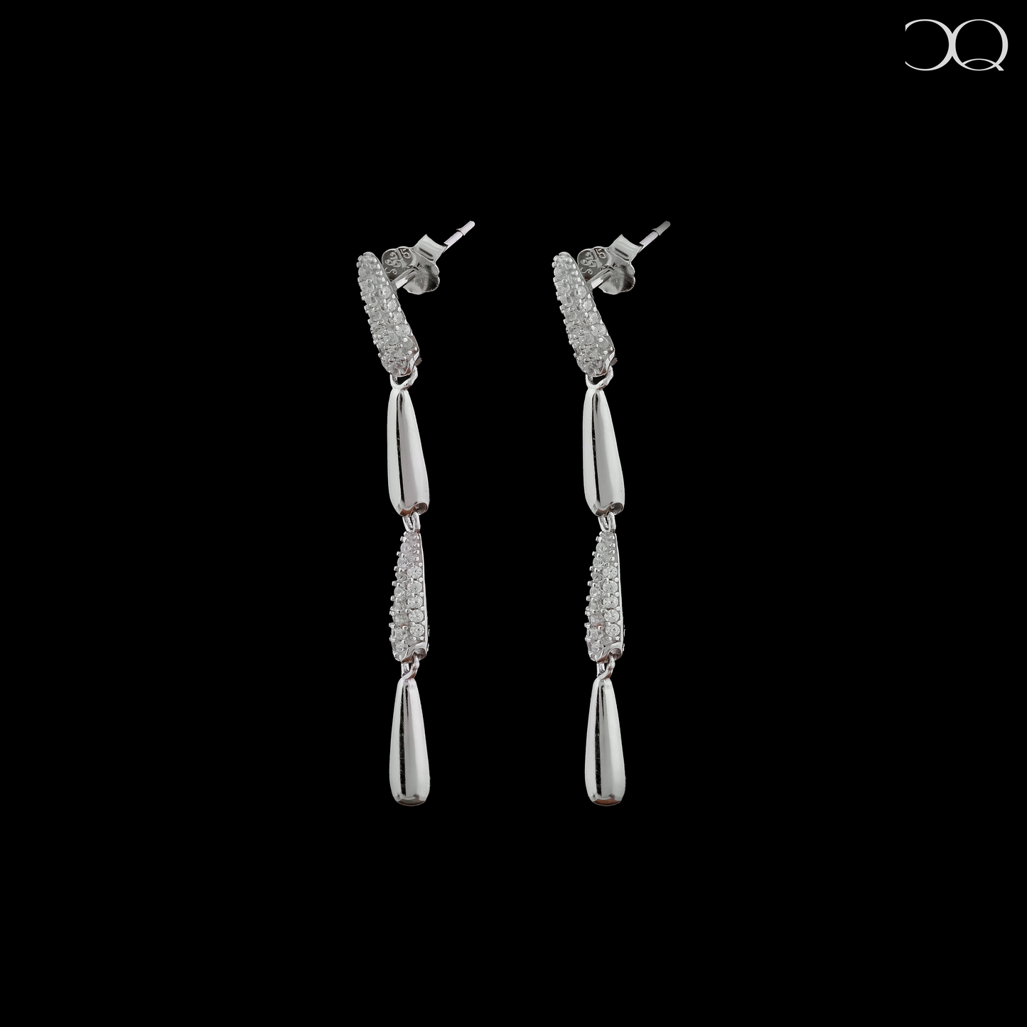 LUSTRA DUAL DROP EARRINGS