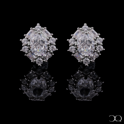 AURORA OVAL STUD EARRINGS