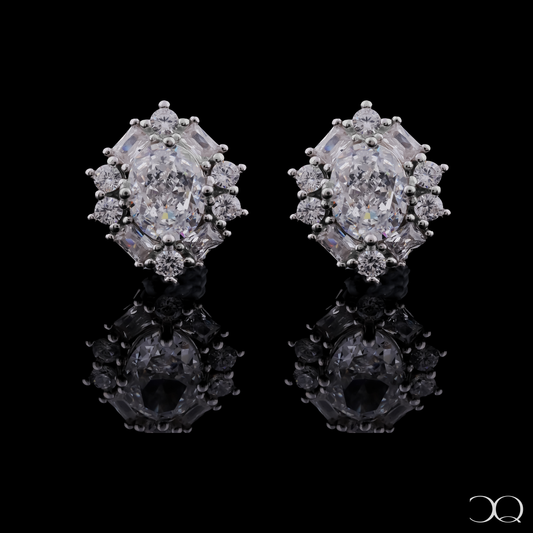 AURORA OVAL STUD EARRINGS