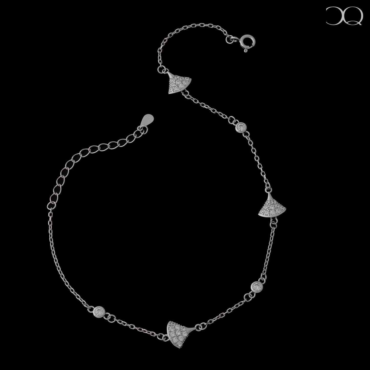 LUNA CHARM SILVER ANKLET (SINGLE)