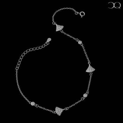 LUNA CHARM SILVER ANKLET (SINGLE)