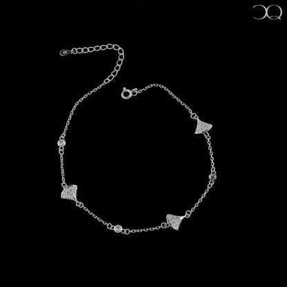 LUNA CHARM SILVER ANKLET (SINGLE)