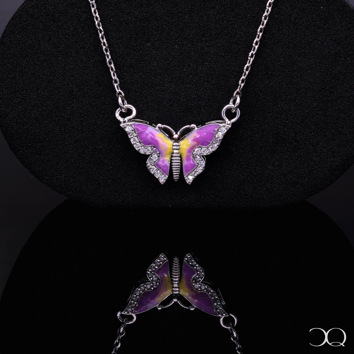 SERAPHINA BLUSH BUTTERFLY NECKLACE