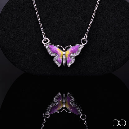 SERAPHINA BLUSH BUTTERFLY NECKLACE