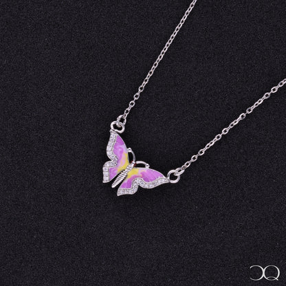 SERAPHINA BLUSH BUTTERFLY NECKLACE