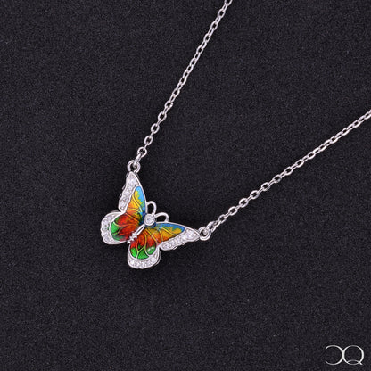 AURORA ENAMEL BUTTERFLY NECKLACE