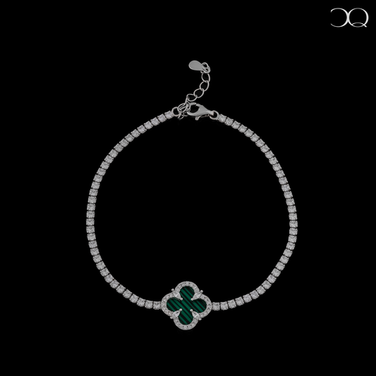 EMERALD CLOVER TENNIS BRACELET