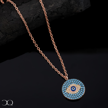TURQUOISE EVIL EYE CHAIN PENDANT