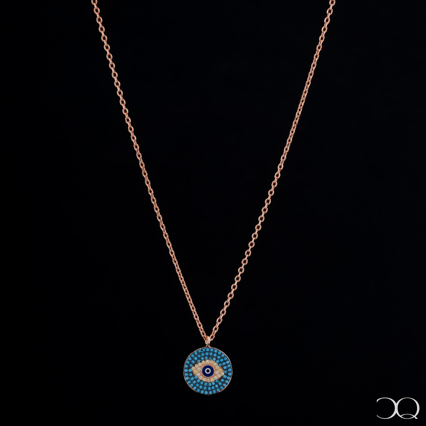 TURQUOISE EVIL EYE CHAIN PENDANT
