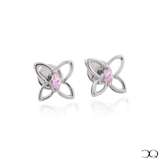 BLUSH BLOOM BUTTERFLY STUDS