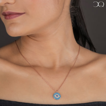TURQUOISE EVIL EYE CHAIN PENDANT