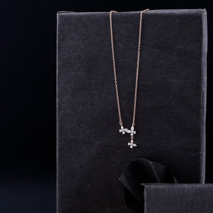 ROSE GOLD BLOSSOM DROP NECKLACE