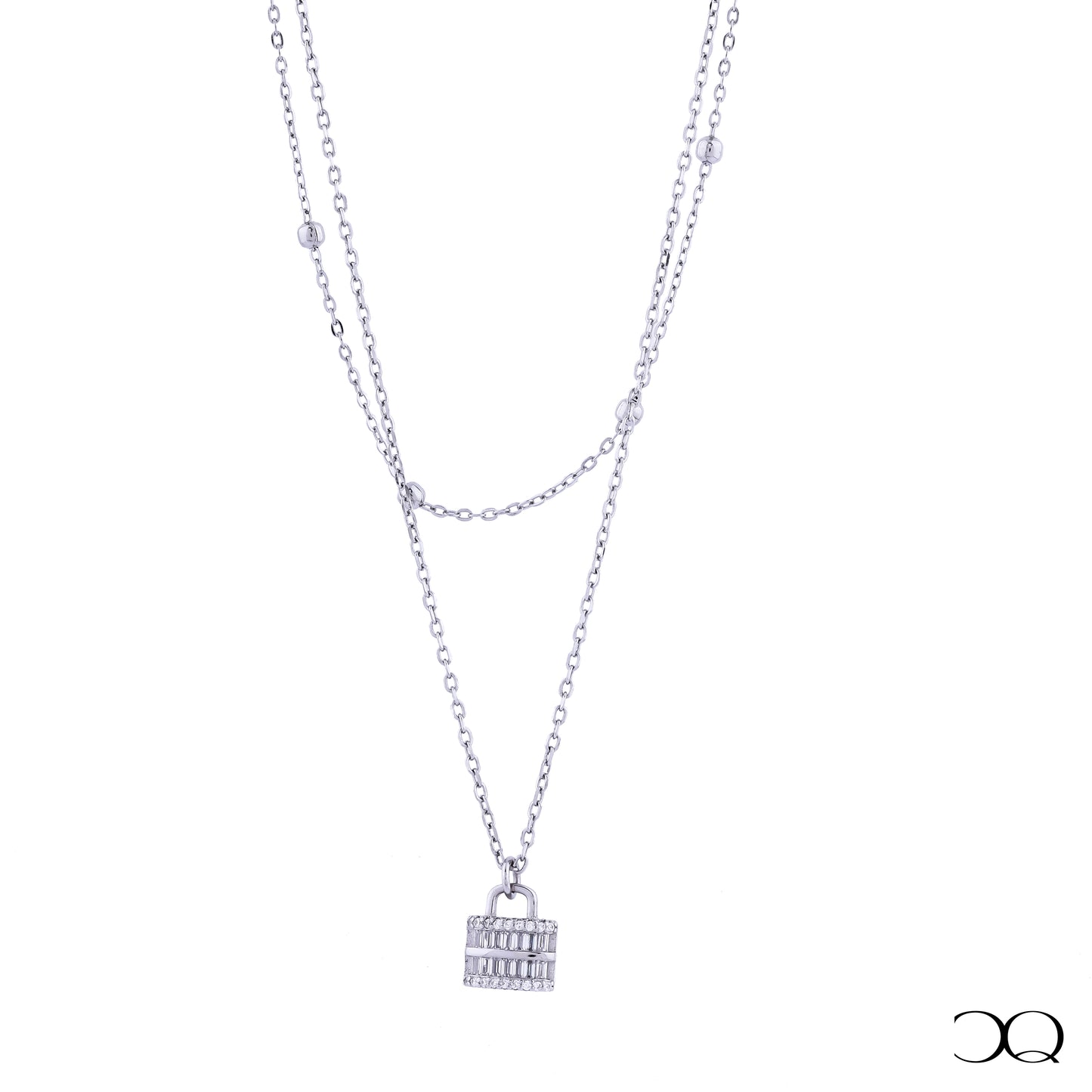 LOCK IN LUXE DOUBLE LAYER CHAIN PENDANT