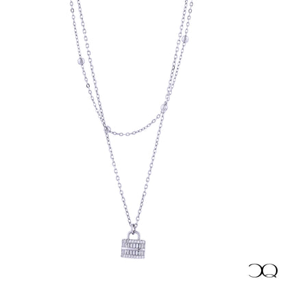 LOCK IN LUXE DOUBLE LAYER CHAIN PENDANT