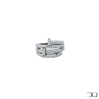 CELESTE SPIRAL PAVÉ RING